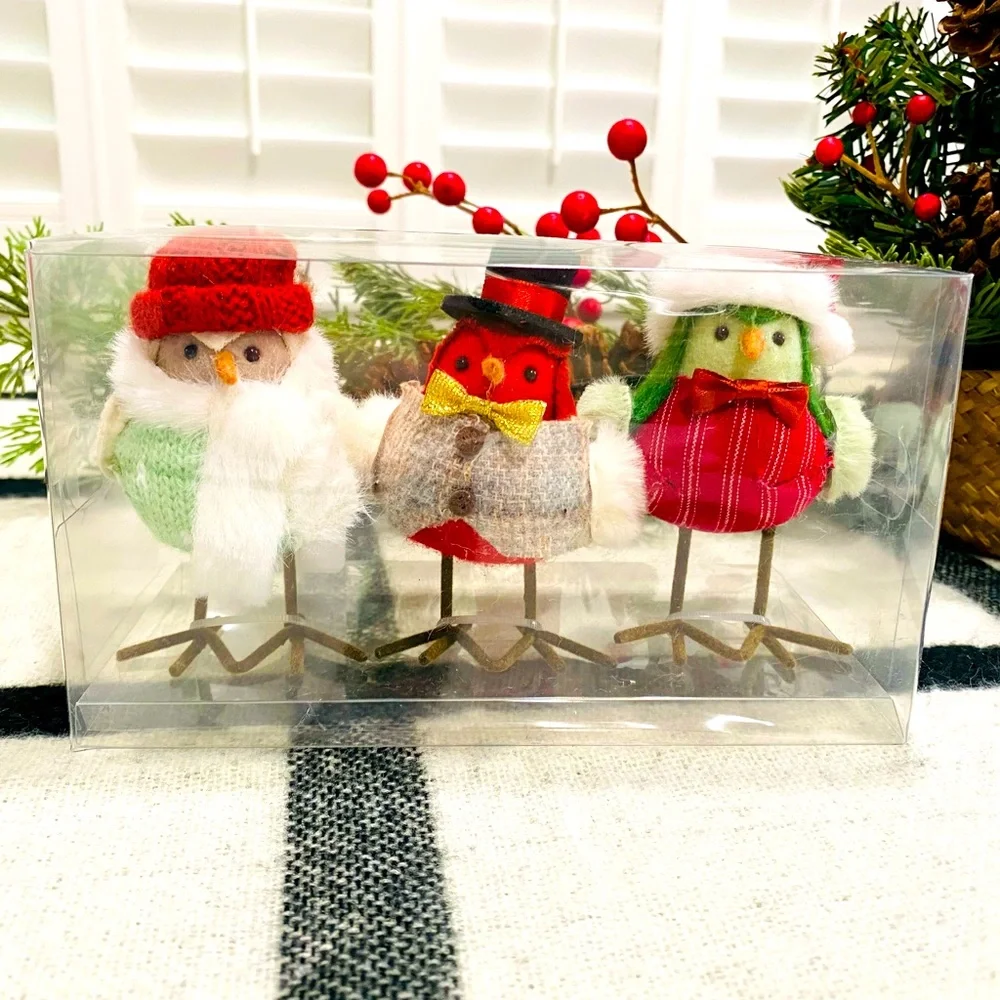 NEW Target Wondershop Mini Featherly Friends Christmas Holiday Birds Set of 3